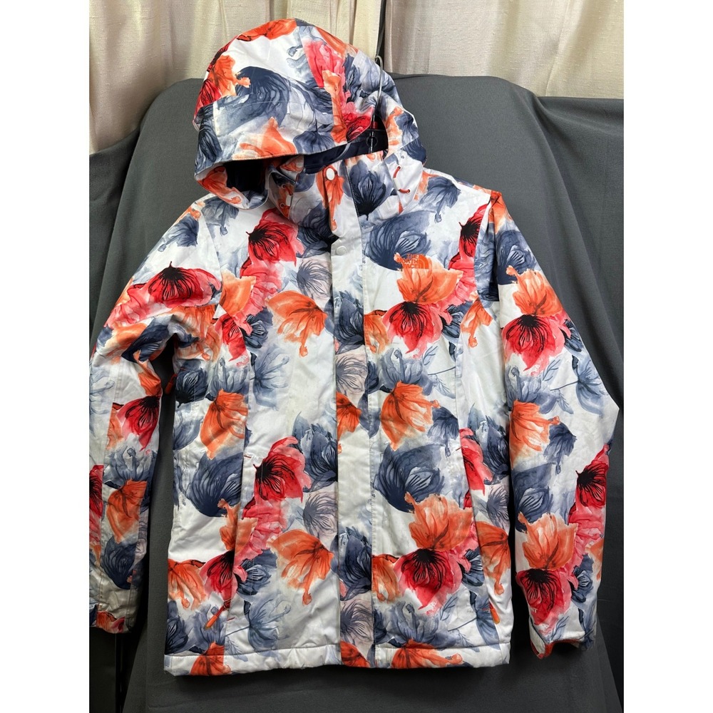 The‎ North Face Women Floral Print Insulated Ski Arctic Parka HyVent Jacket Sz M